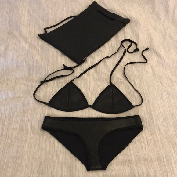 triangl swimwear Other - Triangl Matte Black Bikini with Bag